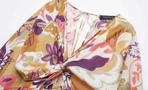 vintage ヴィンテージ レトロ フラワー 花柄 ロング ワンピース Sサイズ レディース★ZARA 好きな方に★2024 S/S 春新作 新品未使用★_画像3