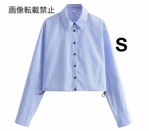 vintage ヴィンテージ レトロ ストライプ 柄 シャツ ブラウス トップス Sサイズ レディース★ZARA 好きな方に★2024 春新作 新品未使用★