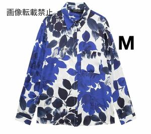 vintage ヴィンテージ レトロ 柄 シャツ ブラウス トップス Mサイズ レディース★ZARA 好きな方に★2024 S/S 春新作 新品未使用★