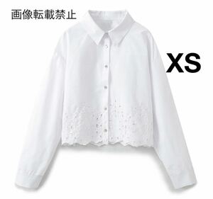 vintage ヴィンテージ レトロ エンブロイダリー 刺繍 シャツ ブラウス トップス XSサイズ レディース★ZARA 好きな方に★春新作 新品★