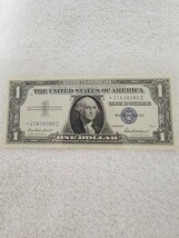 ★希少★　アメリカ　スターノート　ブルーシール　１９５７年 　外国紙幣　Dollar　１ドル_画像1