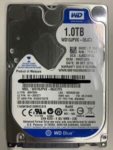 使用時間 15092時間 正常 WDC WD10JPVX-08JC3T5 1000GB 1TB n20240320-9