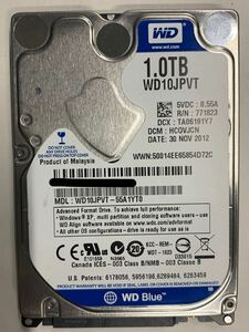 使用時間 200時間 正常 WDC WD10JPVT-55A1YT0 1000GB 1TB n20240320-5