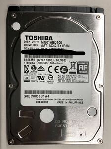 使用時間 4420時間 正常 TOSHIBA MQ01ABD100 1000GB 1TB n20240323-5