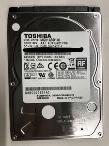 使用時間 458時間 正常 TOSHIBA MQ01ABD100 1000GB 1TB n20240328-8