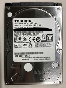 使用時間 2275時間 正常 TOSHIBA MQ01ABD100 1000GB 1TB n20240330-16