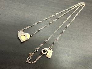 COACH Coach Heart rhinestone color stone necklace pendant accessory pink gold series 