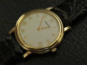 セイコー クレドール CREDOR 18KT GTWE020 5A70-0500 ゴールド 革バンド(社外品) 2針 クォーツ 時計 ヴィンテージ オールド アンティーク