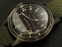 ブローバ アーカイブシリーズ ミリタリー BULOVA Military 98A255 美品(ほぼ未使用) 自動巻(手巻付) メカニカル 時計 定価45,000円_画像3