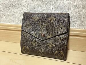 1円〜☆LOUIS VUITTON☆ルイヴィトン モノグラム 財布 Wホック ブラウン系 ウォレット コンパクト 【型番：873AN】