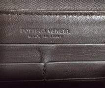 【良品】BOTTEGA.VENETA（ボッテガヴェネタ）イントレチャート/ラウンドファスナーレザー長財布/正規品_画像8