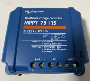 超コンパクト！軽キャンパーにおすすめなMPPT型チャージコントローラー　MPPT 75/15　老舗のVictron Energy社製