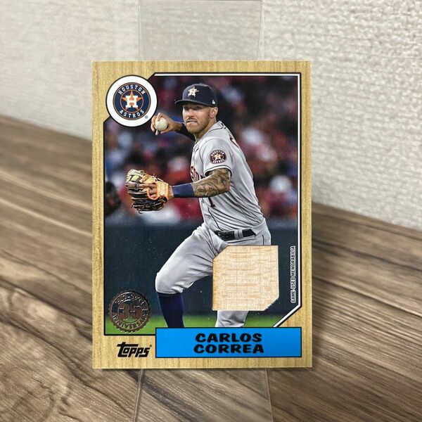 topps carlos correa 1987 relic card