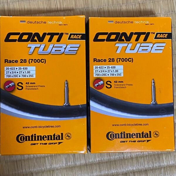 新品２本 コンチネンタル チューブ Continental 42mm