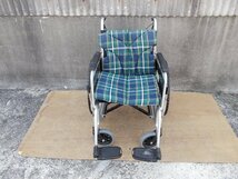 TS-24-0315-01　　　カワムラ自走式車椅子BMJ-22-45（レッグサポートなし、キズ有）_画像2