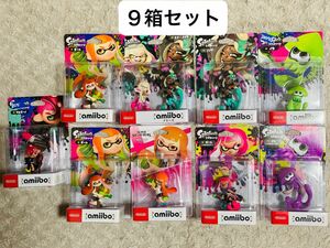 未開封 スプラトゥーン amiibo イイダ ヒメ ガール タコボーイ　ネオン 9箱セット Nintendo アミーボ 10体