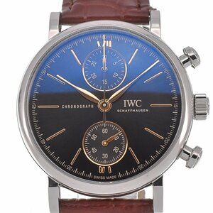 △ IWC SCHAFFHAUSEN IW391404 ポートフィノ クロノグラフ 自動巻き メンズ 美品 箱・保証書付き O#126850