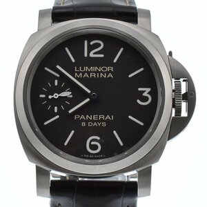 パネライ PANERAI PAM00564 ルミノール マリーナ 8デイズ チタニオ チタン/ラバー 手巻き メンズ 美品 O#129577