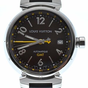 ルイ・ヴィトン LOUIS VUITTON Q11312 タンブール GMT デイト 自動巻き メンズ 美品 箱・保証書付き O#129977