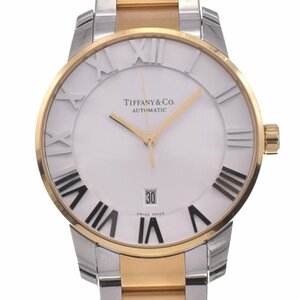  Tiffany TIFFANY&Co. 21810.68.15A21A00A Atlas dome SS/K18YG self-winding watch men's beautiful goods P#129744