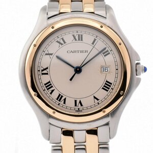 カルティエ CARTIER パンテールクーガー SS/YG クォーツ メンズ 美品 Q#129564