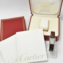 カルティエ CARTIER W1018255 タンクソロSM クォーツ レディース 美品 内箱付き Q#129648_画像8