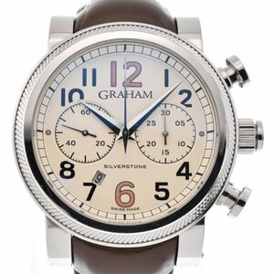  Graham GRAHAM 2BLFS.W06A Silverstone Vintage chronograph self-winding watch men's beautiful goods written guarantee attaching .R#129396