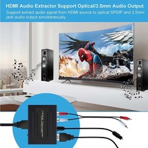 HDMI コンバーター 音声 分配器 音声分離 4K@30Hz HDMI 音声分離器 光デジタル オーディオ アナログ サウンド分離器 SPDIF + RCA白赤_画像2