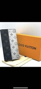 ルイヴィトン Louis Vuitton 長財布 M63027 モノグラム・エクリプス スプリット ブラック/シルバー BLACK/SILVER 美品