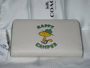 コーチ x ピーナッツ ☆ ウッドストック ☆ミディアム ジップ 財布 COACH × PEANUTS 4604