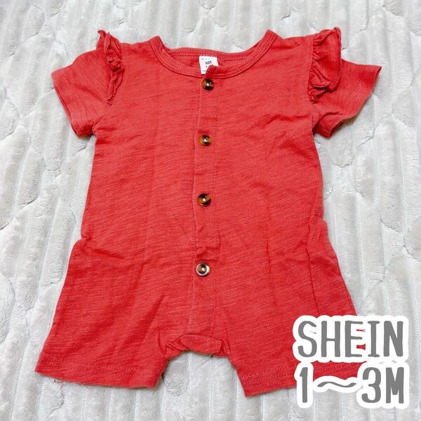 SHEIN 半袖ロンパース　ベビー服　1〜3M 約60cm ロンパース