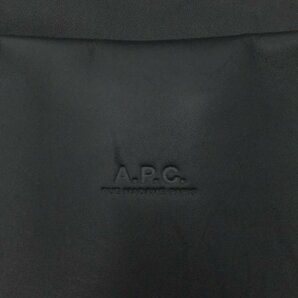 TK 『上質な子牛革(軽量感)』 アーペーセー APC スムーズレザー ショルダーバッグ メンズ ユニセックス 黒 ブラックの画像3