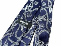 100【送料無料/美品】CHANEL/シャネル　総柄 ブルー・ネイビー系/入学式 卒業式 結婚式、二次会、ビジネス カメリオ_画像3