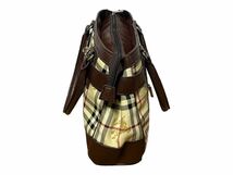 【人気】Burberry ハンドバッグ 人気ノバチェック ショルダーバッグ PVCレザー　ベージュ　ブラウン　_画像6