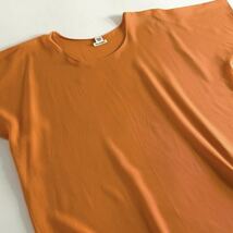 25c6 タグ付 HERMES エルメス シルク100％ フランス製 TEE SHIRT Tシャツ 半袖 ブラウス エルメス 44 オレンジ MADE IN FRANCE_画像3