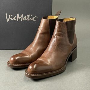2c9 Vic Matie vi  медведь ti со вставкой из резинки каблук ботинки 37 Brown кожа Италия производства обувь натуральная кожа ботиночки 