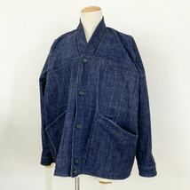 ◯24c12 日本製 O PROJECT オープロジェクト SELVEDGE DENIM WORKWEAR JACKET デニム ワークジャケット Mサイズ インディゴブルー コットン_画像1