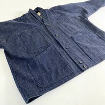 ◯24c12 日本製 O PROJECT オープロジェクト SELVEDGE DENIM WORKWEAR JACKET デニム ワークジャケット Mサイズ インディゴブルー コットン_画像7