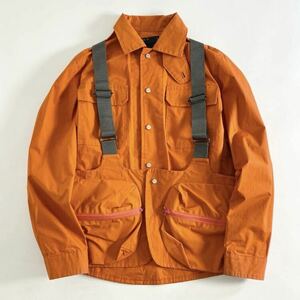 ◯ 48C13 meanswhile ミーンズワイル Vacant Land Add Jacket ベンタイルコットン セパレート マウンテンパーカ 1 オレンジ メンズ