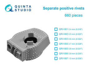 ◆◇Quinta Studio【QRV-001】凸リベット0.4mm3Dデカール(660個入り)◇◆　