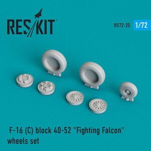 ◆◇RESKIT【RS72-0025】1/72 F-16C ブロック40～52用ホイールセット(タミヤ、アカデミー、ハセガワ、レベル用)◇◆