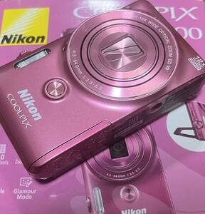 【美品】【人気モデル】Nikon Coolpix S6900 Pink Conpact Digital Camera グロッシーピンク コンパクトデジタルカメラ ニコン