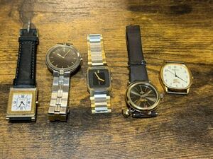【5点セット】ブランド腕時計 ジャンク品　イヴサンローラン　ヴィヴィアンウエストウッド　バーバリー
