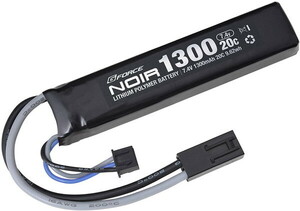 Noir LiPo 7.4V 1300mAh 次世代バッファチューブイン 電動ガン用充電式リポバッテリー GFG915　ネコポス送料無料