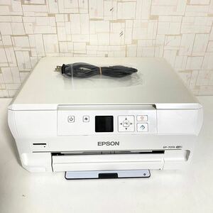 EPSON エプソン EP-707A インクジェットプリンター ホワイト 本体 通電確認済み 現状品 ジャンク Y-030804-66