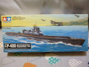 ☆彡未組立保管品　1/350　タミヤ　旧日本海軍特型潜水艦　伊400　晴嵐水上戦闘機艦載３機　展示台座付き