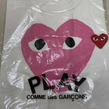 ▲未使用未開封品 COMME des GARCONS コムデギャルソン 半袖 Tシャツ PLAY レディース Lサイズ ハート ▲ G13271_画像3