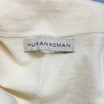 ΣHUMAN WOMAN ヒューマンウーマン レディース 婦人服 シャツ 長袖 Sサイズ アイボリー系 古着 おしゃれ ファッション 中古品ΣC52514_画像8