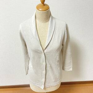 ΣHUMAN WOMAN ヒューマンウーマン レディース 婦人服 カーディガン Mサイズ グレー系 古着 おしゃれ ファッション 中古品ΣC52515