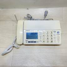 ΣPanasonicパナソニック KX-PZ200-W 電話機 親機 FAX 家電 固定電話 TEL TELEPHONE ホワイト系 通電確認済 長期保管 現状品ΣC52531_画像1